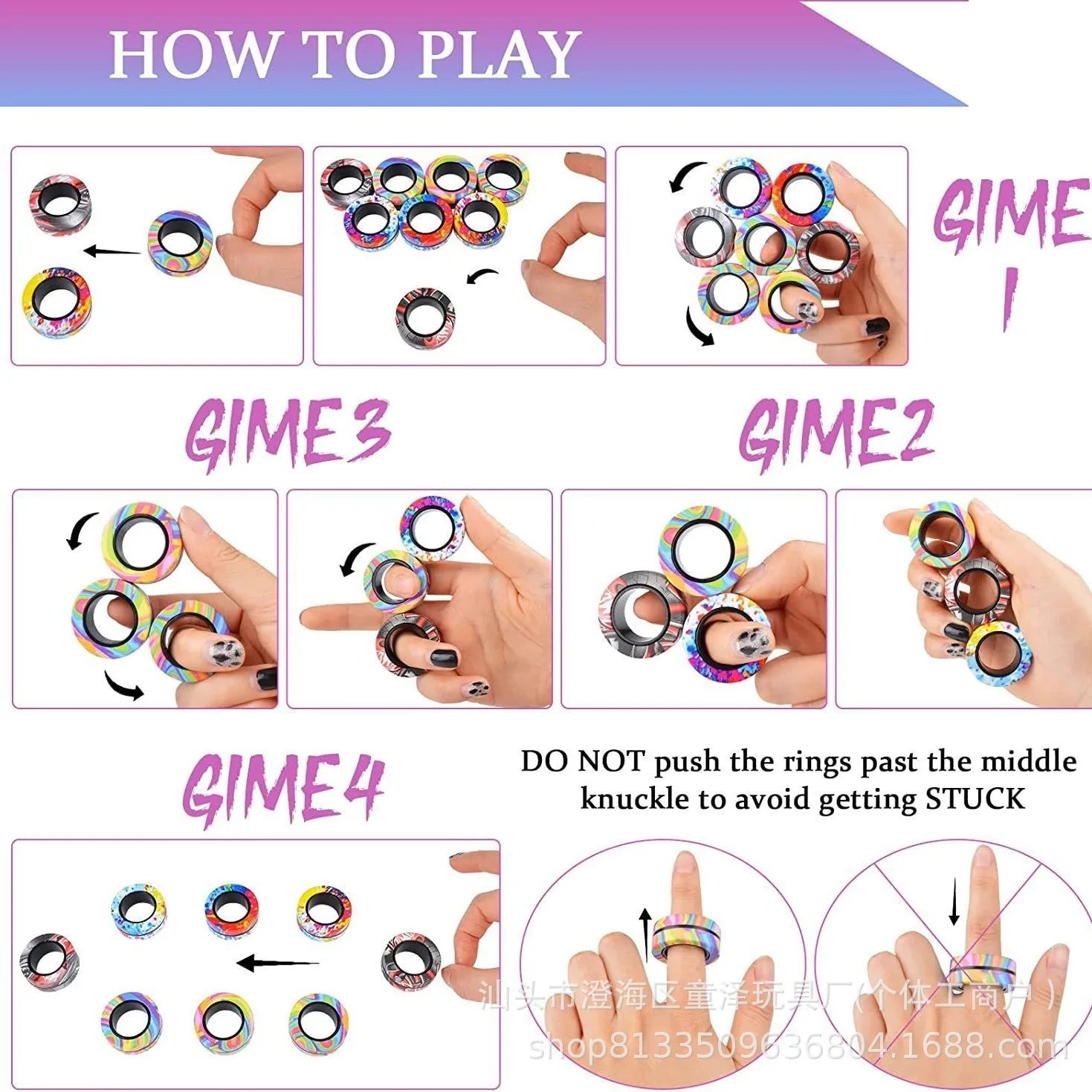 Magnetic Fidget Ring Set
