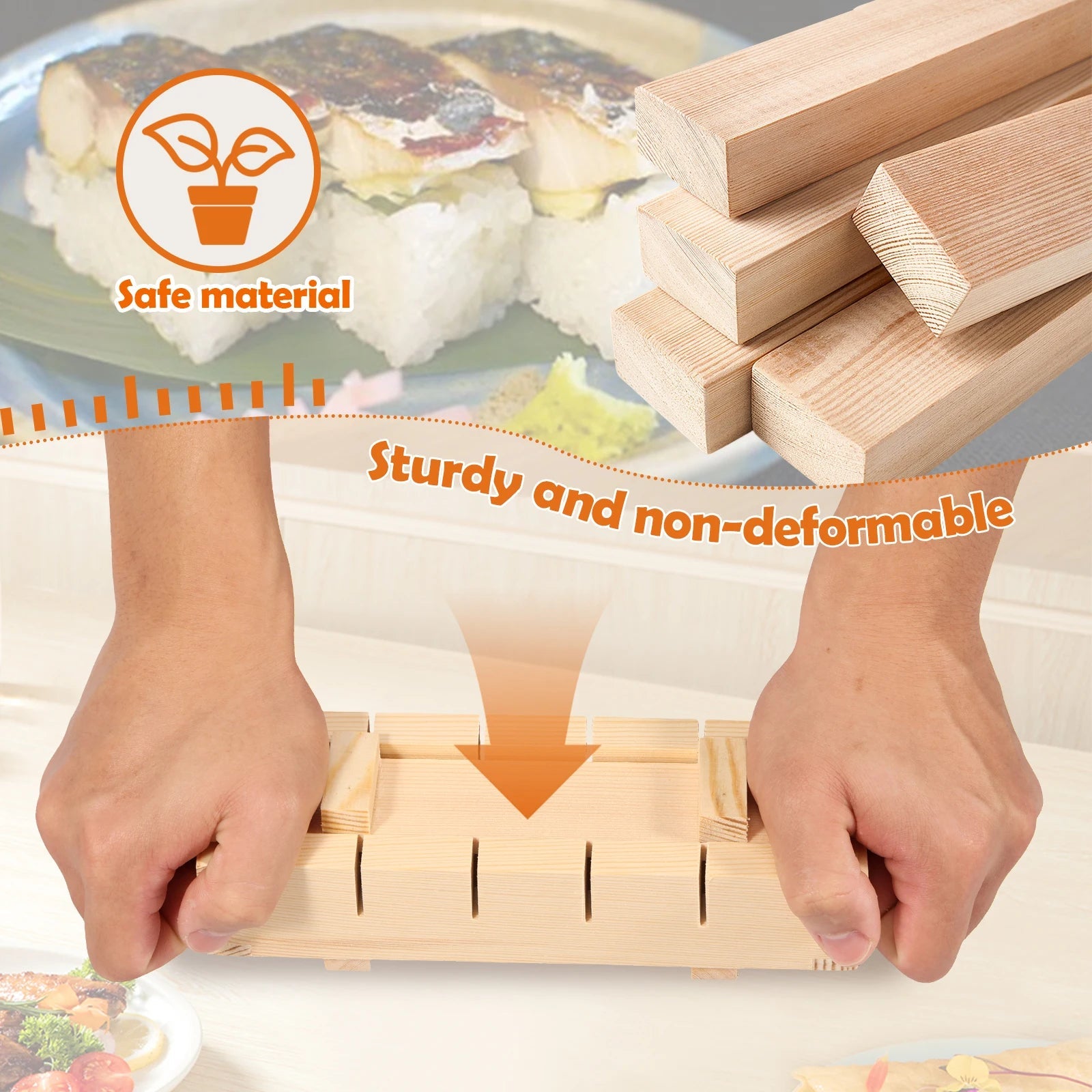 Wooden Sushi Maker Press Mold
