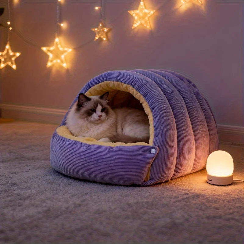 Arctic Fleece Cat Cave Bed